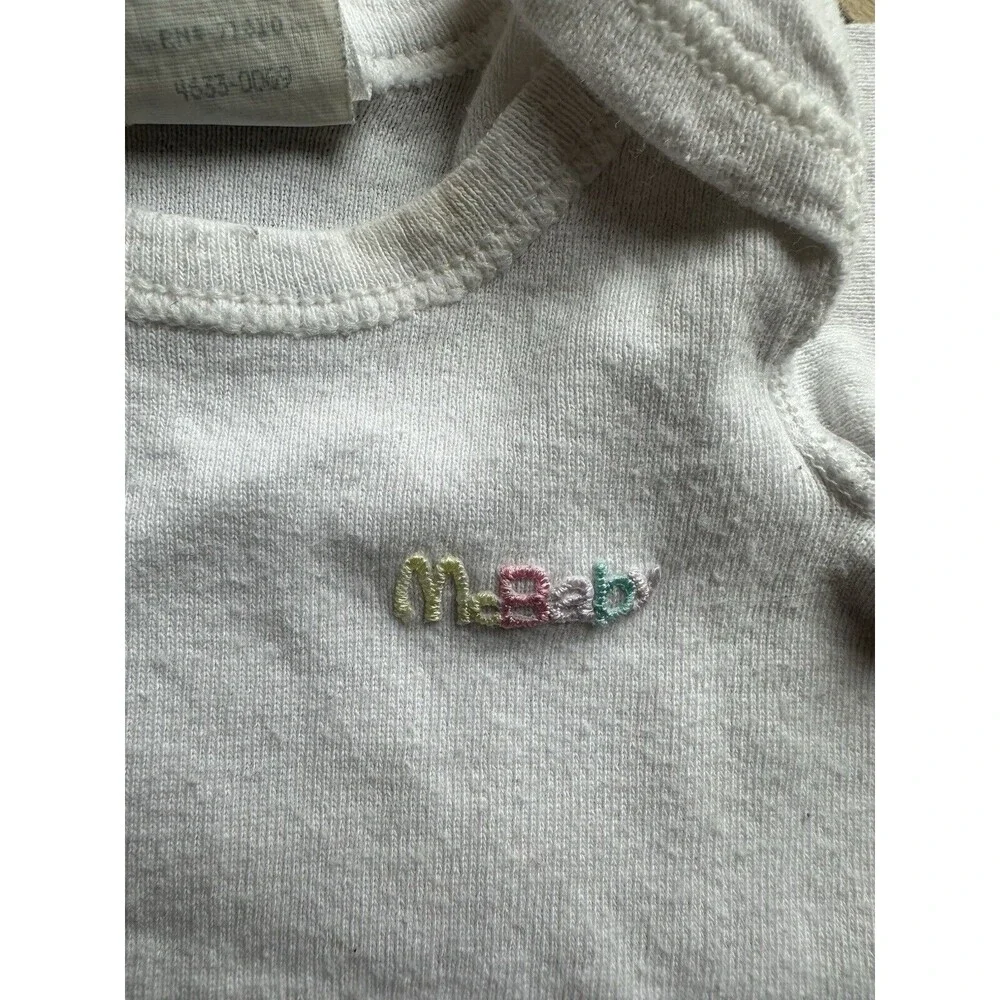 Vintage‎ McBaby McDonalds 90s One Piece White Newborn Snap Short Sleeve Bodysuit